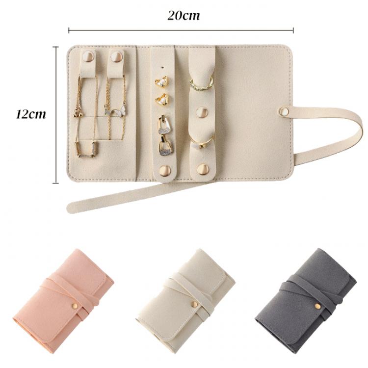 Portable Mini Jewelry Roll Bag Travel Small Jewellery Organizer for Earrings Rings Necklaces