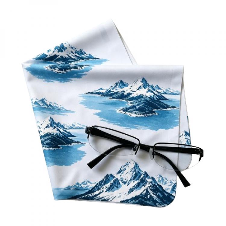 Full Color Printed Glasses Cloth Custom Pattern Microfiber Lens Cleaning Cloth