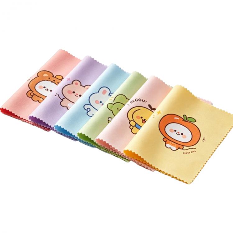 Cartoon Heat Transfer Glasses Cloth Microfiber Lens Cleaning Cloth
